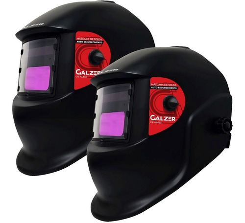 Capacete De Soldador Escurecimento Automático - Kit Com 2