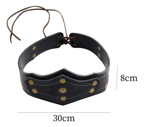 Acessórios Medievais Do Traje Do Headpiece De Couro Preto