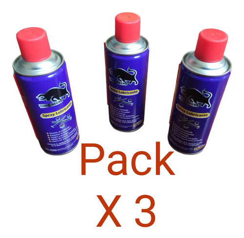 Spray Lubricante Anticorrosivo 400ml Toro Negro. Pack 3