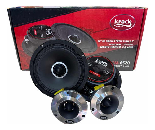 Set De Medios Krack Ktm-6520 Open Show 6.5 40 Watts 300 Watt