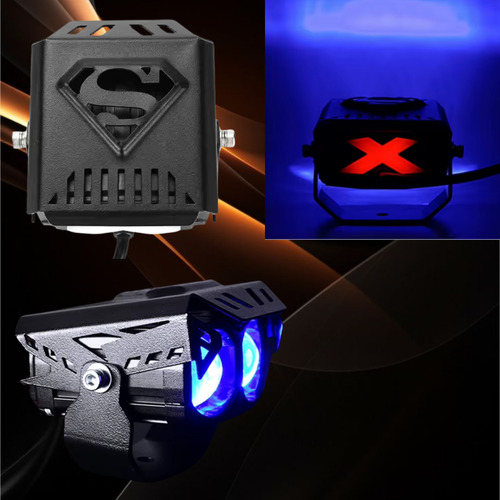 Par Faro Led Auxiliar Bco/amarillo Auto Moto Italika Dm250 Ambos Lados