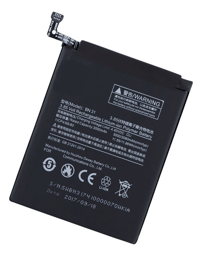 Kit Batr.ia Compatível Mi A1/ Mi 5x/ Note 5a/ Mi S2 Testada