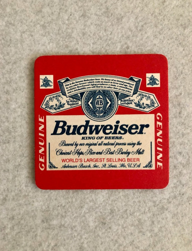 Porta Vasos Cerveza Budweiser Vintage Original