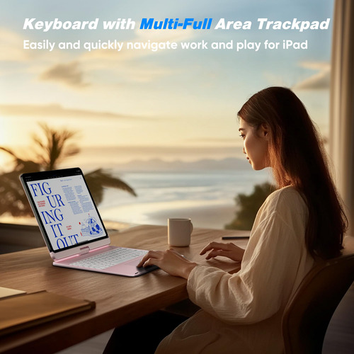Kolude Funda Para iPad Pro De 12.9 Pulgadas Con Teclado Inte