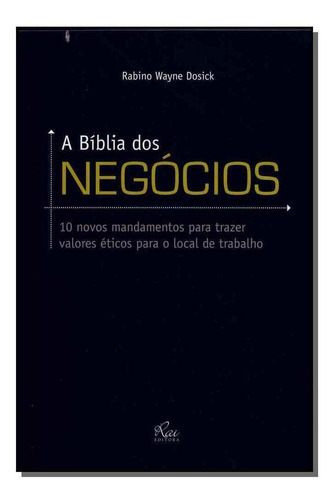 Biblía Dos Negócios, A, De Dosick, Rabino Wayne. Editora Catavento Distribuidora De Livros Ltda Em Português