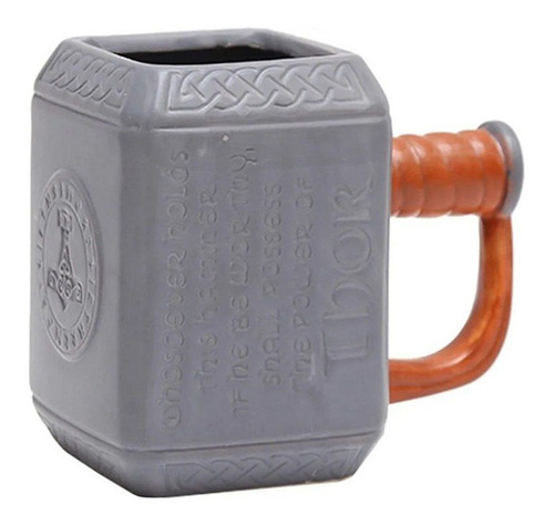 Taza Ceramica Mjolnir Martillo Thor Café Bebida Vaso Avenger