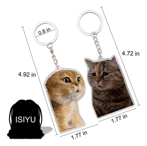 Regalos Lindo Acrílico Gato Llavero Amistad Llavero Cqg6t