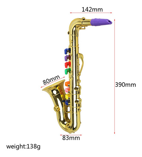 Imagen 11 de 12 de Instrumento Musical De Saxofón Para Niños, Niños,