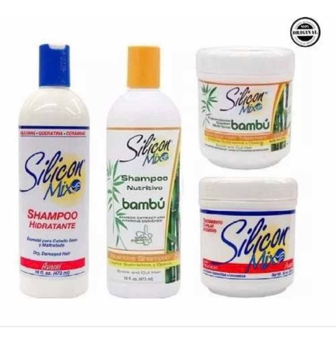Kit Silicon Mix Avanti E Bambu 2 Shampoo + 2 Máscaras Of
