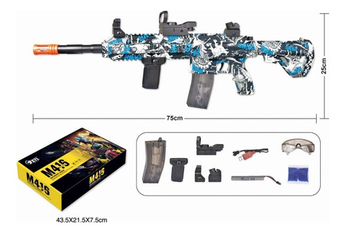 Pistola De Hidrogel Automática M416 Rifle + Mira Réflex
