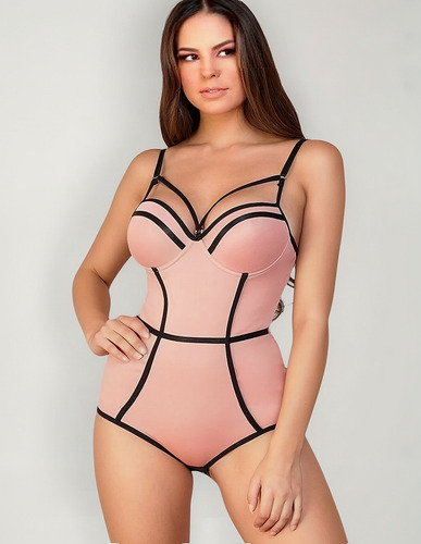 Lenceria Dama Baby Doll Teddy Copa Con Varilla Push Up 961