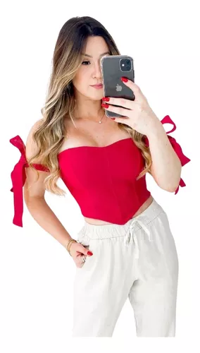 Corselet Vermelho  MercadoLivre 📦