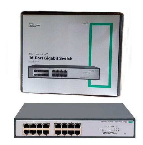Imagen 5 de 5 de Switch Aruba Hpe 1420 16g Switch Jh016a 16 Puertos Gigabit