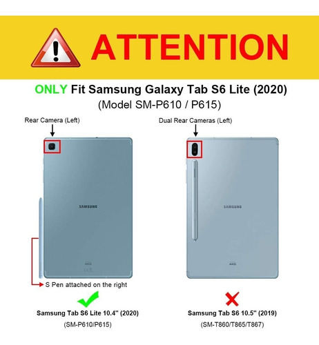 Imagen 5 de 5 de Funda Con Teclado Fintie Para Samsung Galaxy Tab S6 Lite