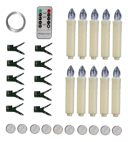 Velas Cónicas Led Con Control Remoto, Velas Sin Llama,