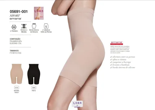 Short redutor best sale cintura alta