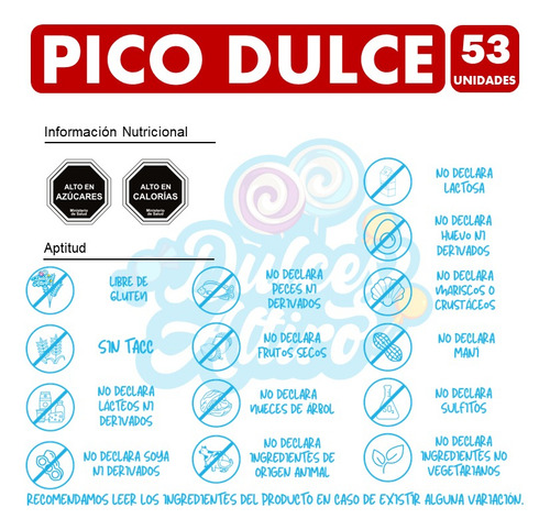 Chupetin Pico Dulce X 48u.