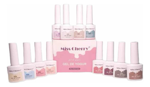 Gel Semipermanente Uñas Miss Cherry Gama Efecto Yogurt 12pz