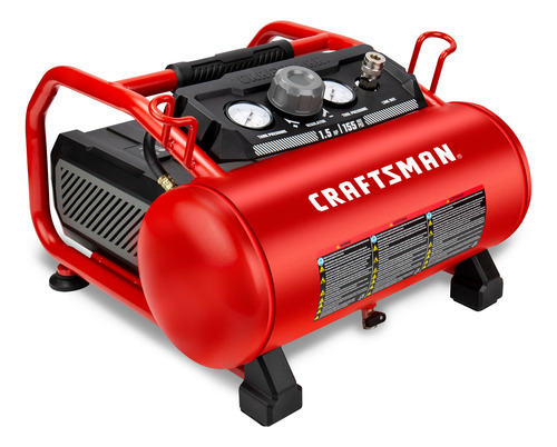 Compresor Craftsman Sin Aceite 3gal 1.5hp Cmxecxa0200341 Rojo 60 Hz Bifásica