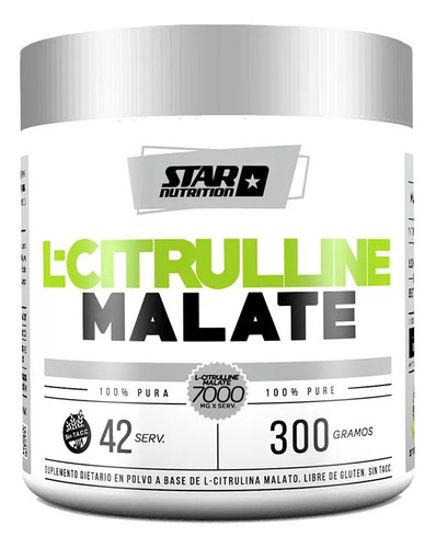 Oxido Nitrico L Citrulline Malate 300 Gr Star Nutrition