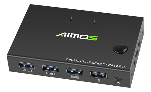Switch Kvm Hdmi De 2 Portas Aimos Am-kvm201cc Com Suporte Pa