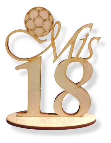 Combo 25 Souvenirs De Mis 18 Con Pelota Futbol 10cm Con Base