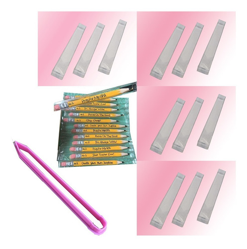 Kit De 12 Cajitas De Acetato Y 1 Cortador De Lápiz Galletas
