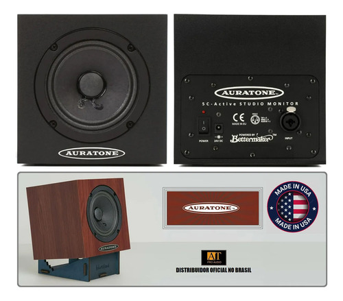 Auratone 5c Super Sound Cube Active Black Monitor Ativo Par