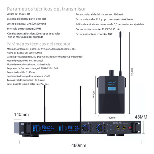 G-mark G4000 System Monitoring Monitor Bluetooth 4 Receptore