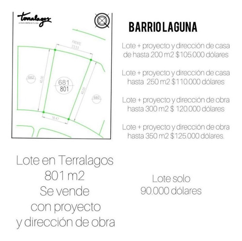 Imagen 2 de 2 de Excelente Lote En Venta En Country Terralagos - Canning.