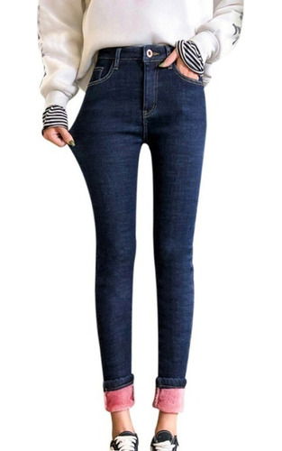 Leggings Denim De Forro Polar Térmicos Para Mujer Y Niñas