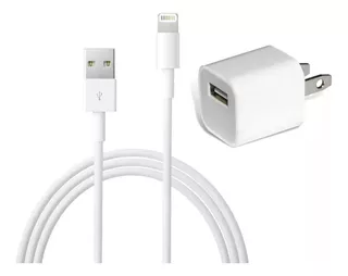 Cargador Carga Usb 5w Adaptador Para iPhone 5 6 7 8+cable 1m