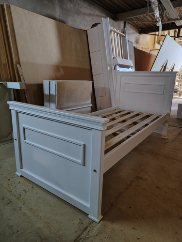 Cama Laqueada Moderna Blanco Princesas