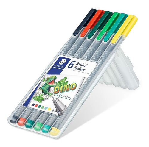 Caneta Triplus Fineliner 0.3mm C/6 Cores - Staedtler Cor da tinta Colorida Cor do exterior Color