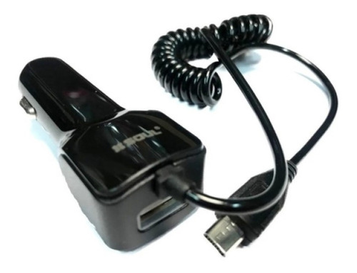 Cargador Auto 12v Dual Cable Lightning + Entrada Usb 2a