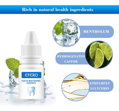 Líquido Clareador Dental Efero, Sabor Menta 10g × 3p