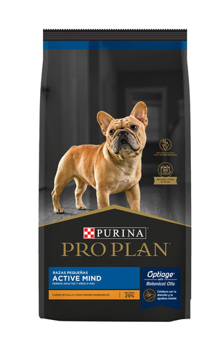 Imagen 1 de 2 de Alimento Pro Plan OptiAge Active Mind 7+ para perro senior de raza pequeña sabor pollo y arroz en bolsa de 7.5kg