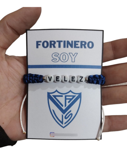 Pulsera Equipos De Futbol Clubes Artesanales Velez 0 Mm