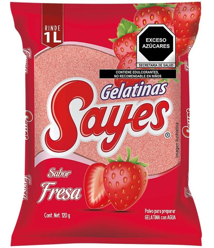Imagen 5 de 10 de Gelatina Sayes Surtido Agua De 120 Gr 25 Piezas