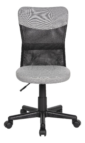Imagen 1 de 5 de Silla Para Oficina Escritorio Evolucion En Malla Y Paño Gris