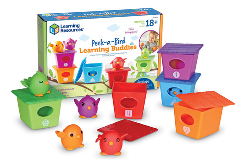 Learning Resources Peek-a-bird Learning Buddies - 15 Piezas.