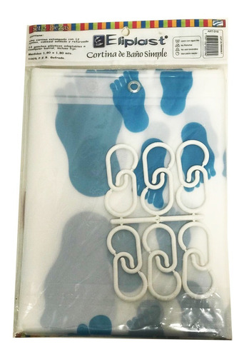 Imagen 3 de 7 de Cortina Para Baño 1.80 X 1.80 Mts Pies 12 Ganchos Silmar