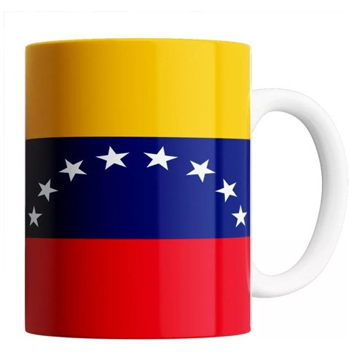 Taza De Cafe Ceramica Bandera Venezuela - Frases Varios 