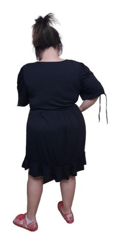 Imagen 5 de 7 de Vestido Escote V Comodo Y Elegante Talles Grandes Especiales