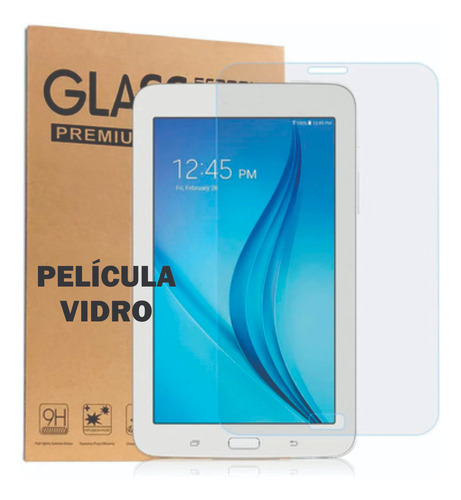 Tela Touch Compatível Tablet Sm-t110 Tab 3 + Película Vidro Preto