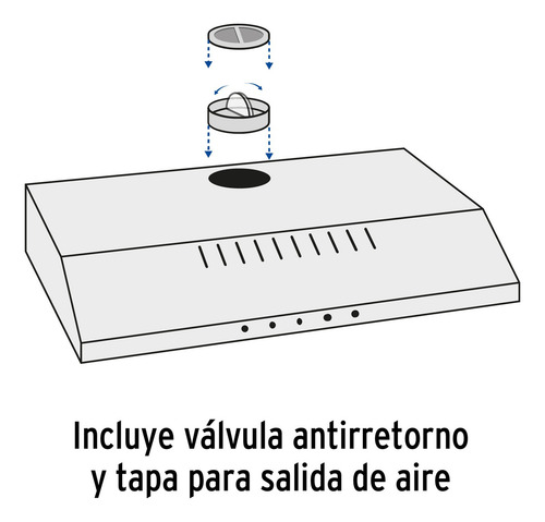 Campana Extractora Empotrable 50 Cm Acero Inox Foset 45439