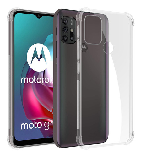 Carcasa Motorola G30-g10 Transparente Reforzada+mica Hidroge