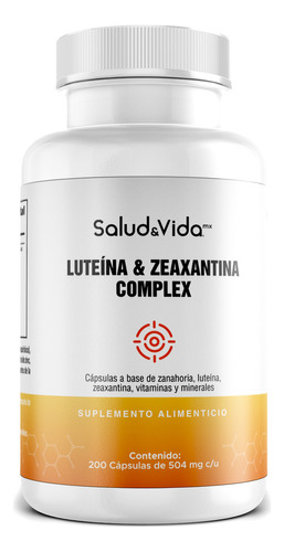 Luteína y Zeaxantina - Complejo con Vitaminas C y E, Zinc, Cobre y Zanahoria - 200 Cápsulas, S&V, Suplemento que ayuda a mantener la salud visual