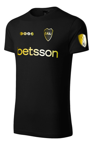 Camiseta Boca Jr Edicion Golden Algodon.