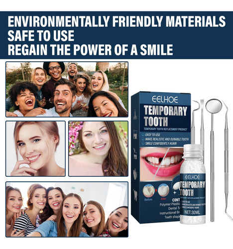 Kit De Reparación De Dientes, Juego De Dientes Temporales